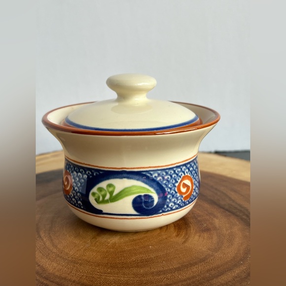 Franciscan Dinnerware, Calypso CREAMER  & SUGAR BOWL  VTG USA, circa 1978 - Picture 2 of 16